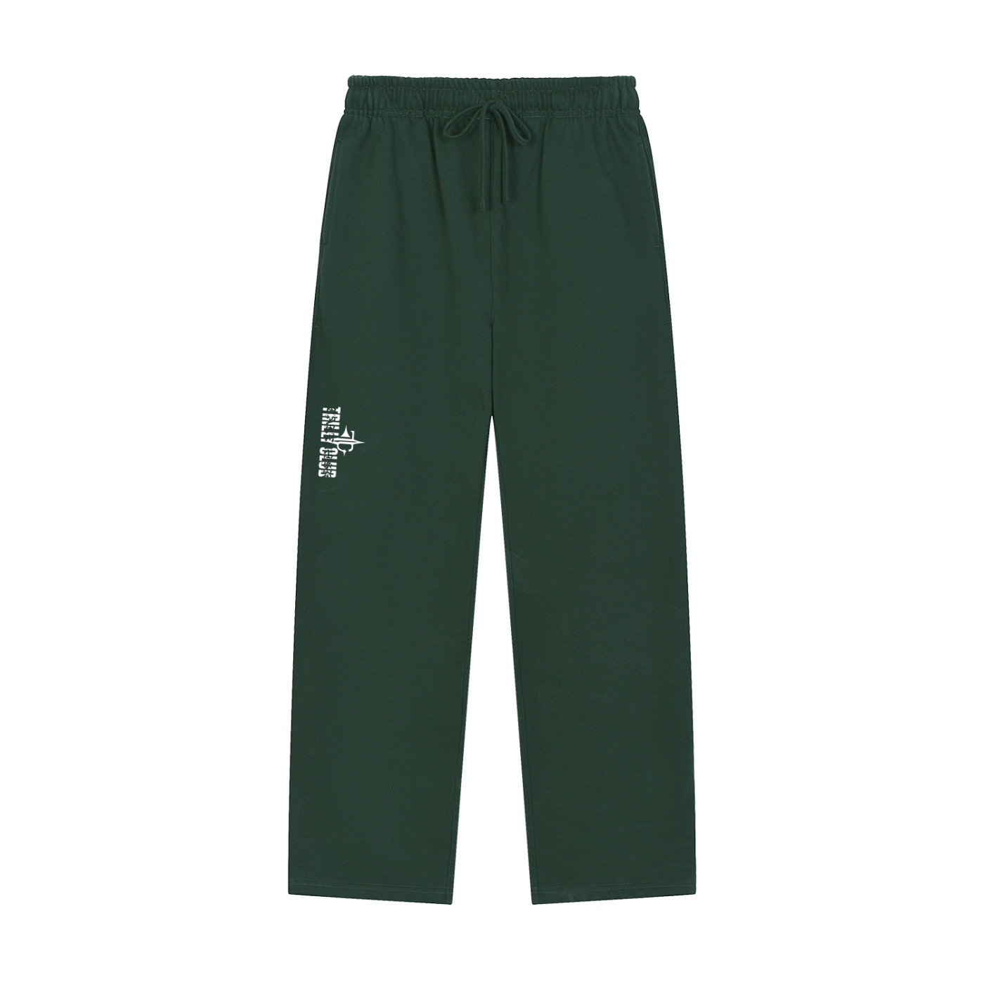 Solid Color Straight-Leg Sweatpants