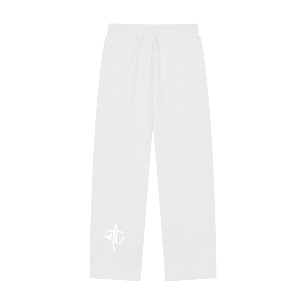 Solid Color Straight-Leg Sweatpants