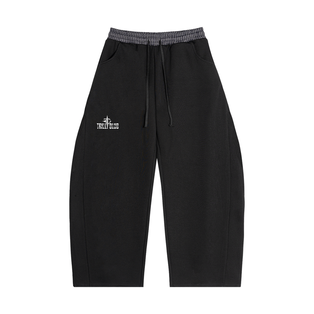 Plaid Waistband Barrel Sweatpants