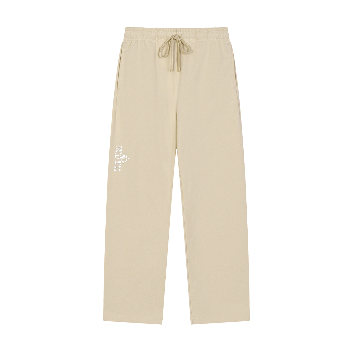 Solid Color Straight-Leg Sweatpants