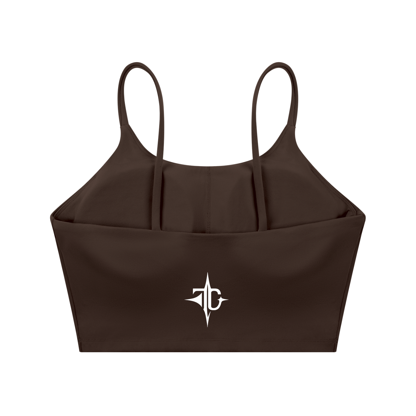 Spaghetti Strap Yoga Sports Bra detail view — TRILLY CLUB streetwear