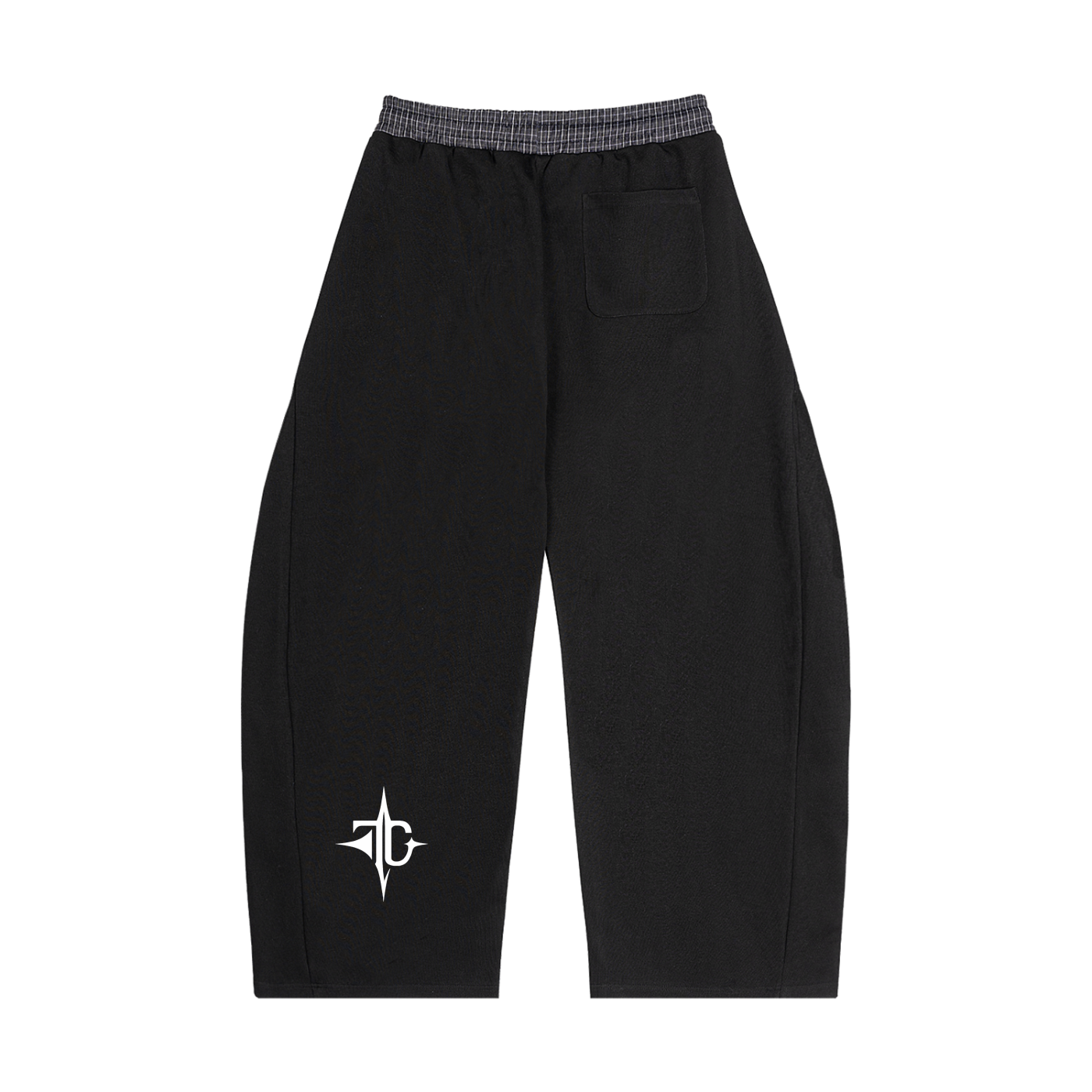 Plaid Waistband Barrel Sweatpants
