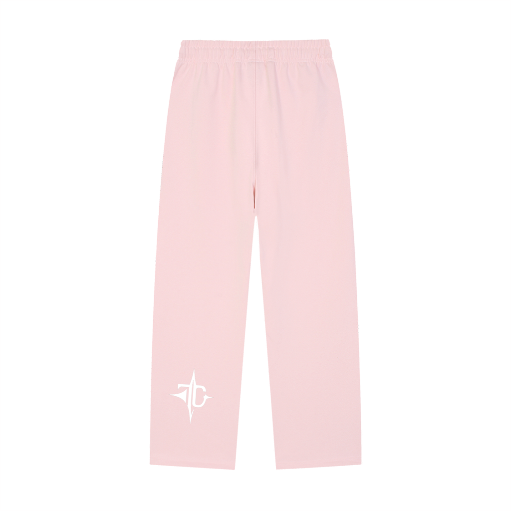 Solid Color Straight-Leg Sweatpants