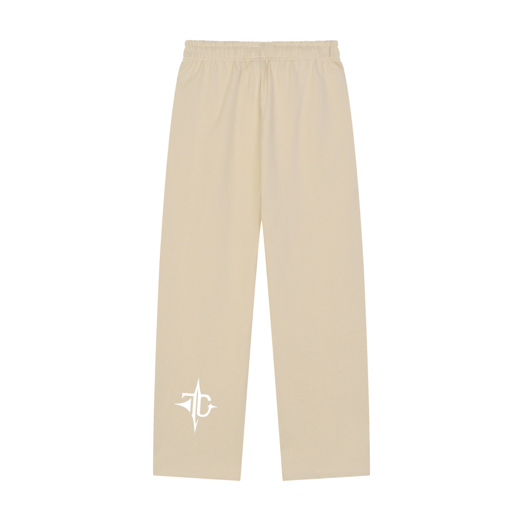 Solid Color Straight-Leg Sweatpants