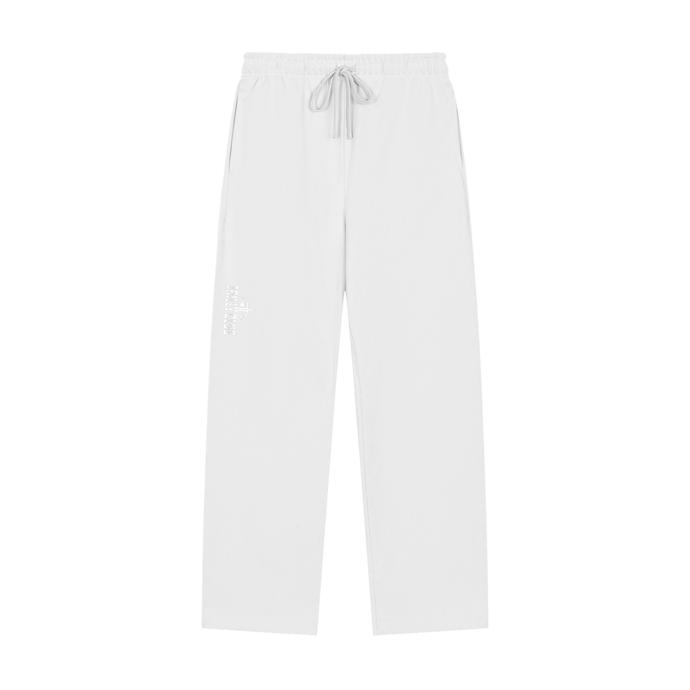 Solid Color Straight-Leg Sweatpants