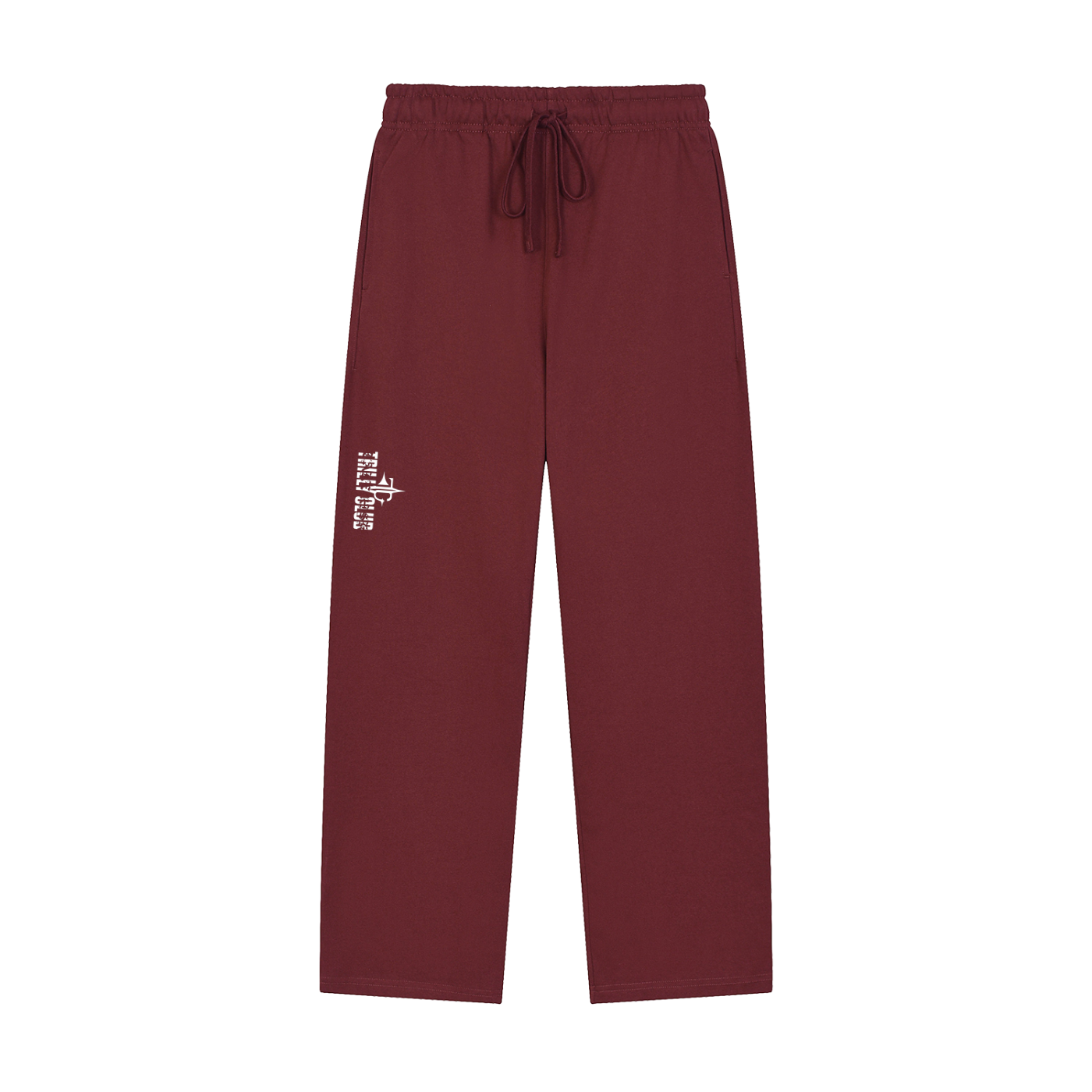 Solid Color Straight-Leg Sweatpants