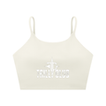 Spaghetti Strap Yoga Sports Bra front view — TRILLY CLUB streetwear