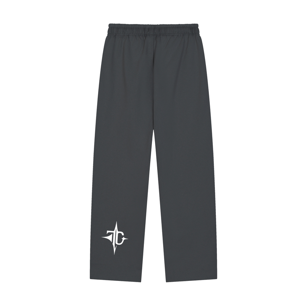 Solid Color Straight-Leg Sweatpants