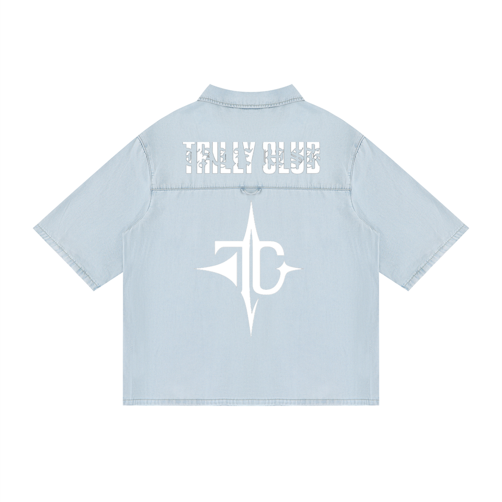 Unisex Vintage Wash Drop Shoulder Lyocell Shirt