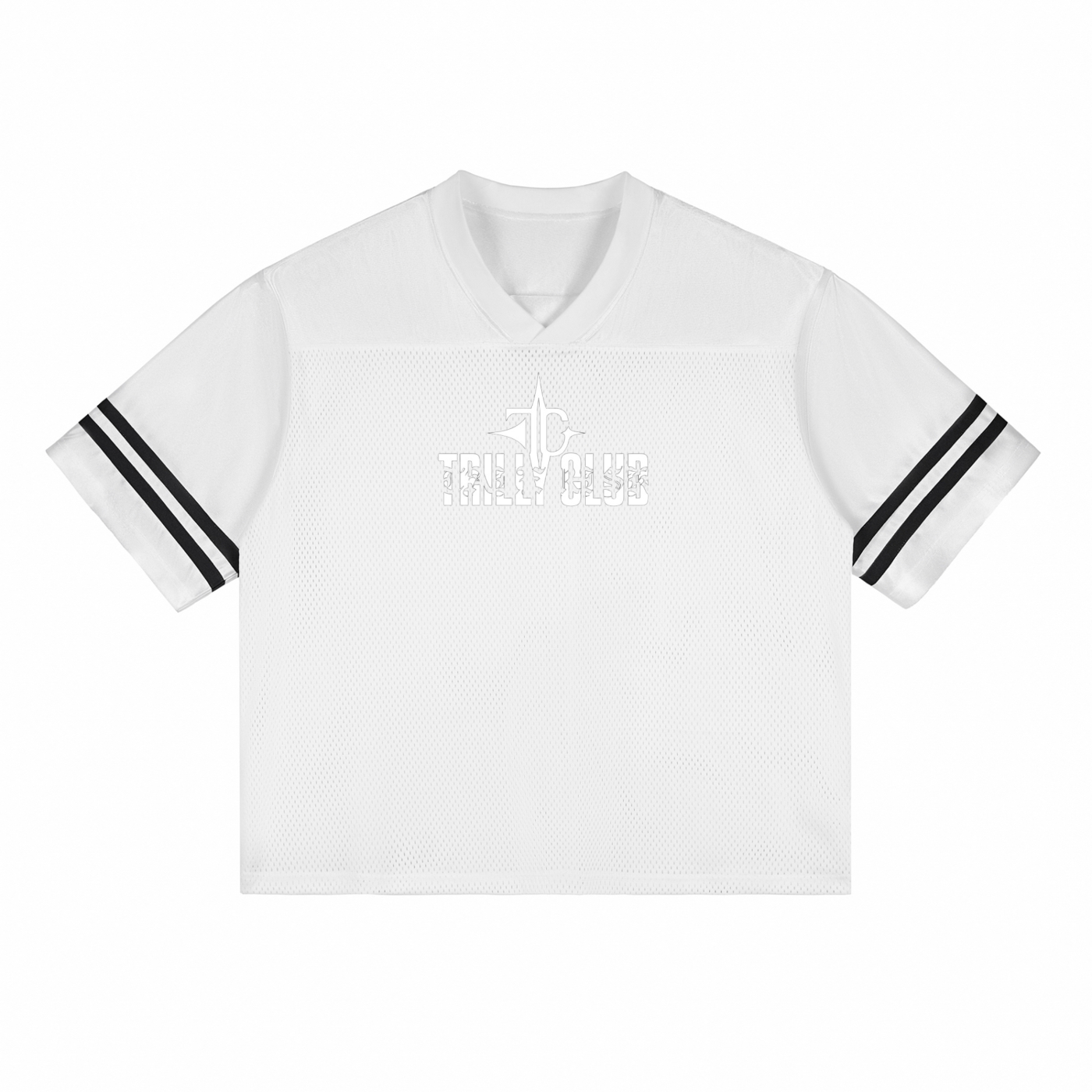 Taped Mesh T-Shirt detail view — TRILLY CLUB streetwear