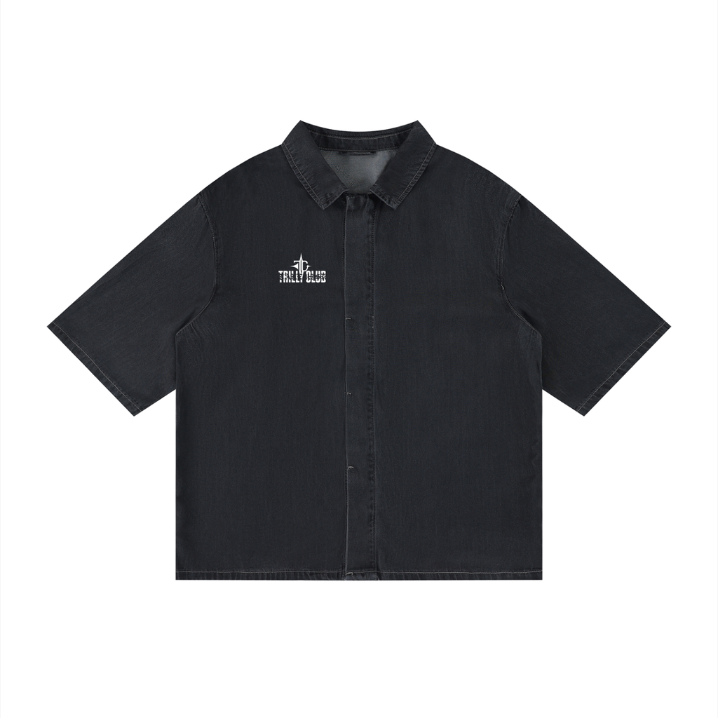 Unisex Vintage Wash Drop Shoulder Lyocell Shirt