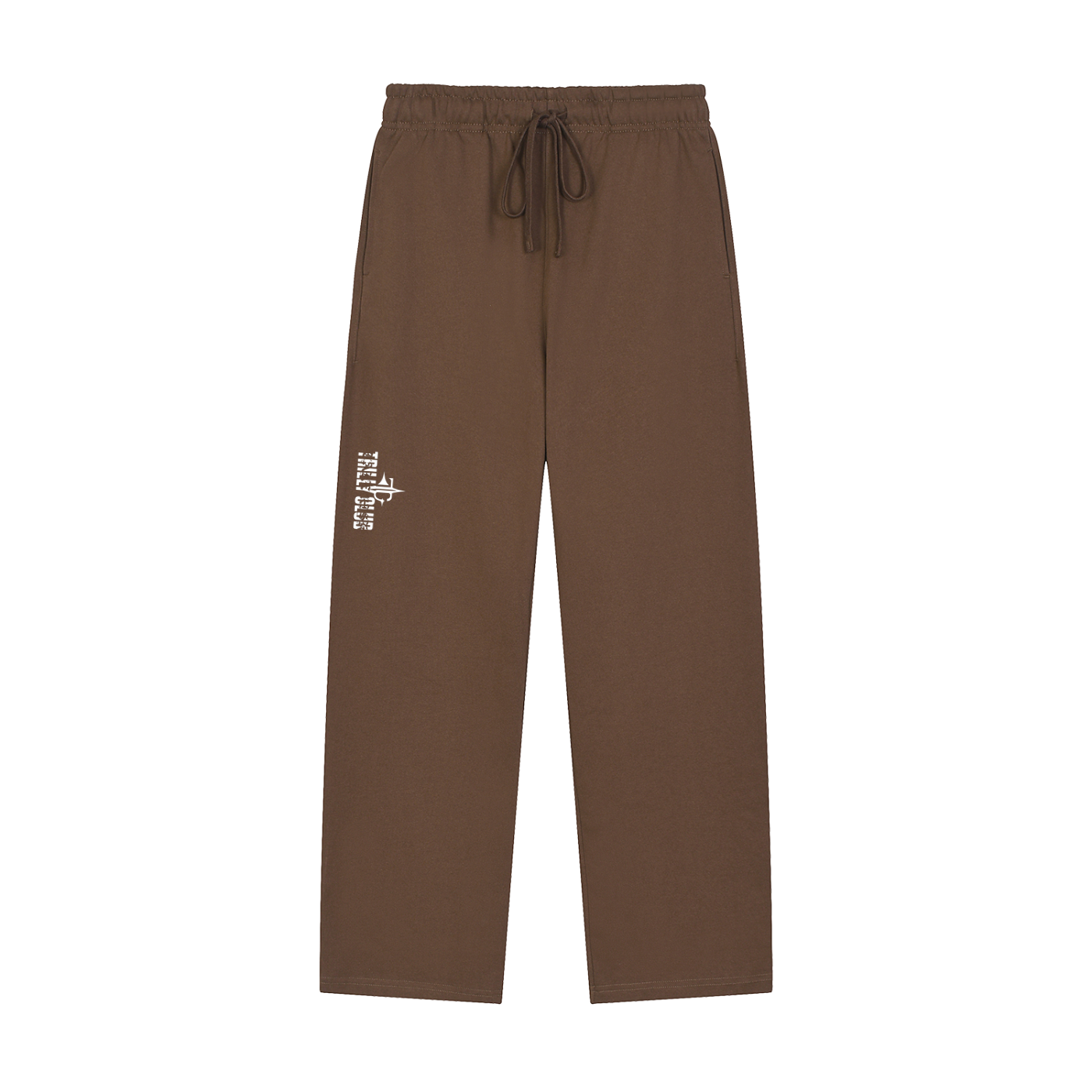 Solid Color Straight-Leg Sweatpants