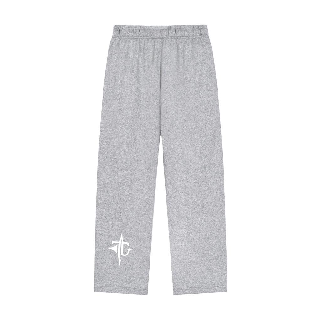 Solid Color Straight-Leg Sweatpants