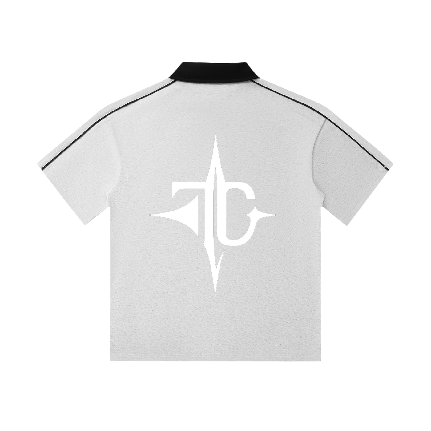 Premium polo shirt full body view