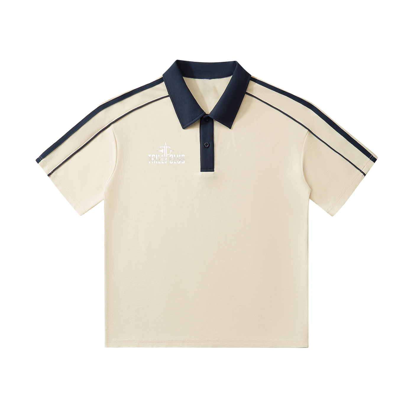 Contrast collar polo relaxed fit styling