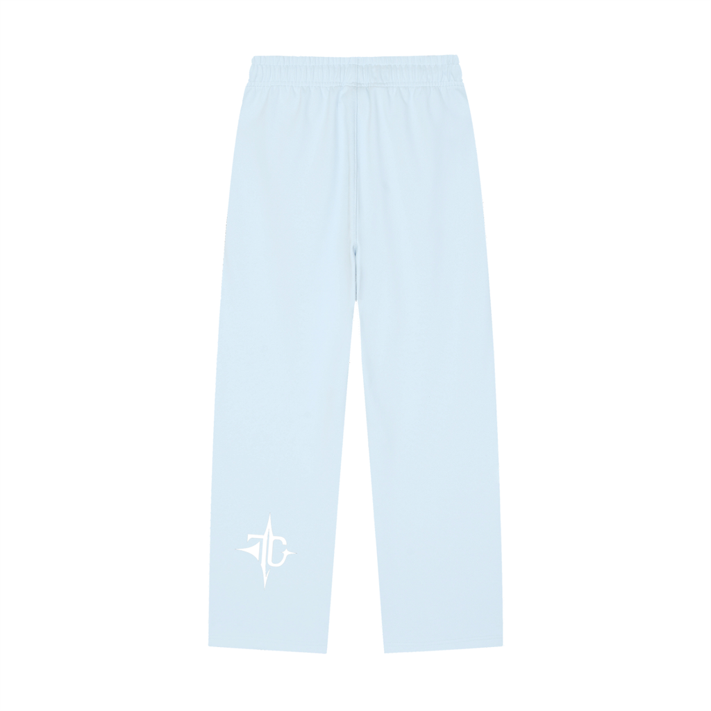 Solid Color Straight-Leg Sweatpants