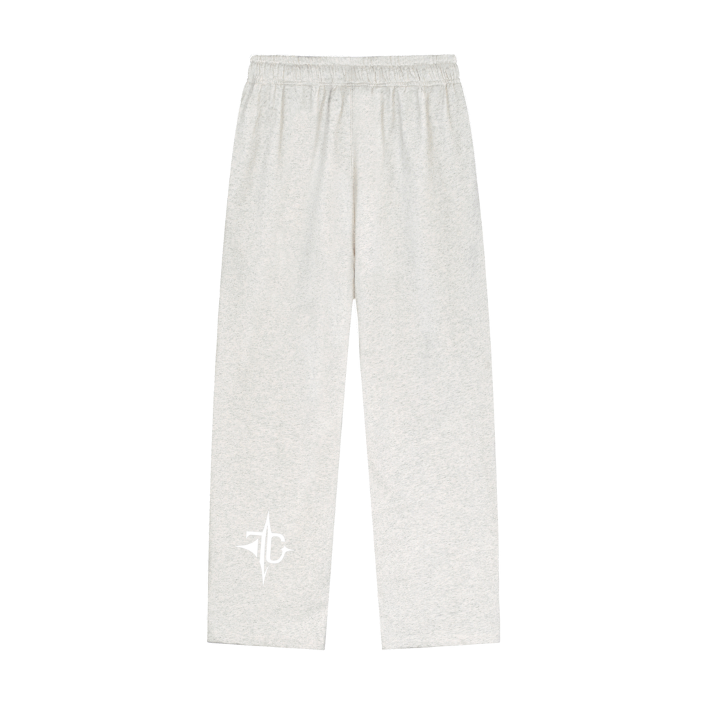 Solid Color Straight-Leg Sweatpants