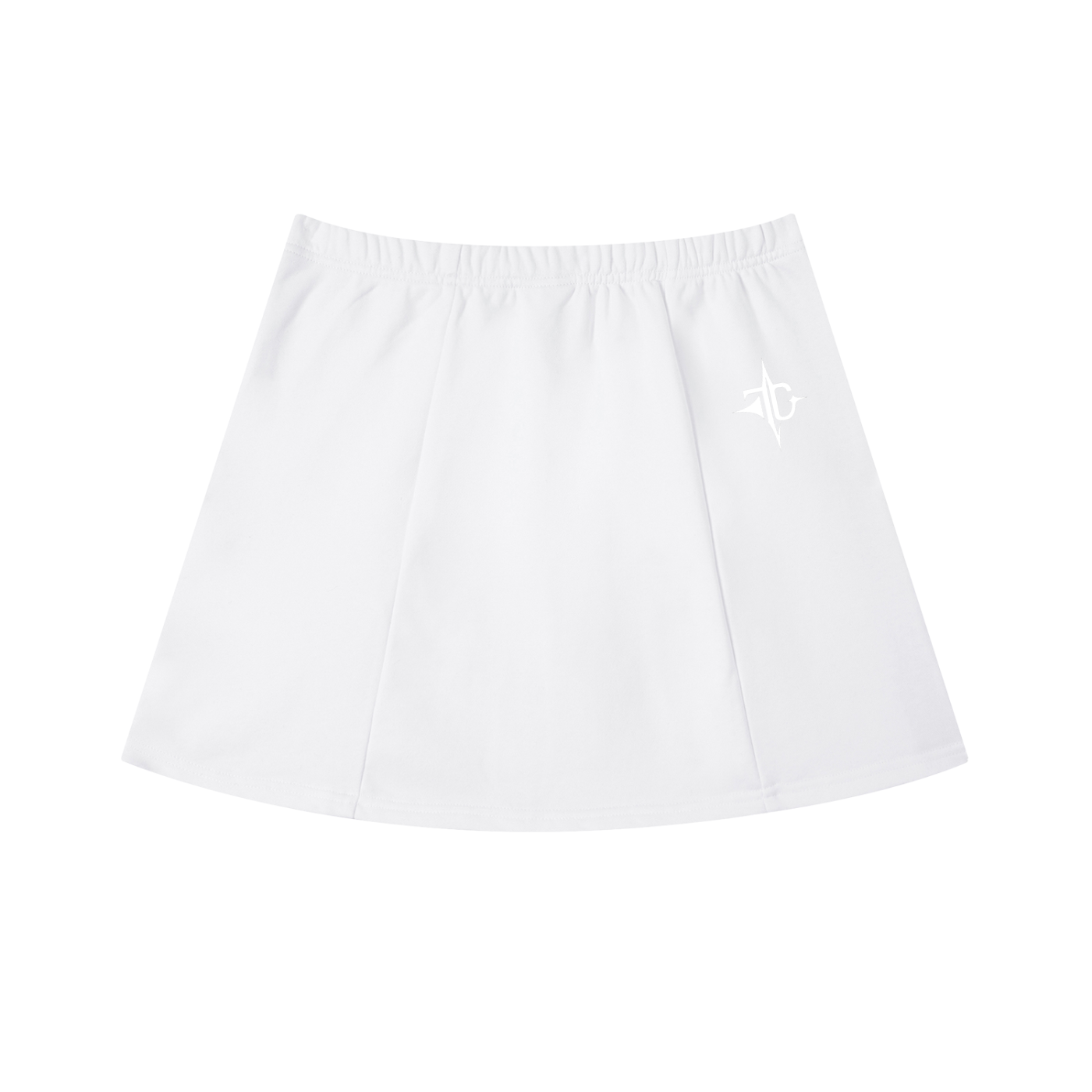 Contrast Side Stripe Slit Skirt fit view — TRILLY CLUB streetwear