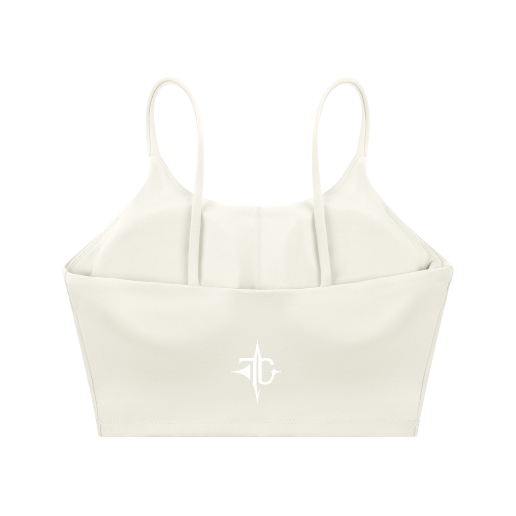 Spaghetti Strap Yoga Sports Bra back view — TRILLY CLUB streetwear