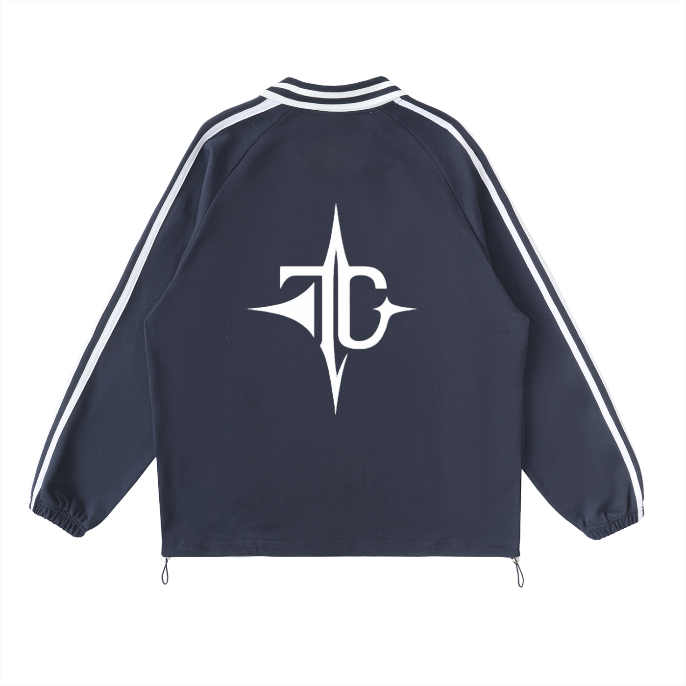 Contrast lapel collar detail - raglan sleeve design