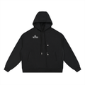 Boxy Button Placket Hoodie