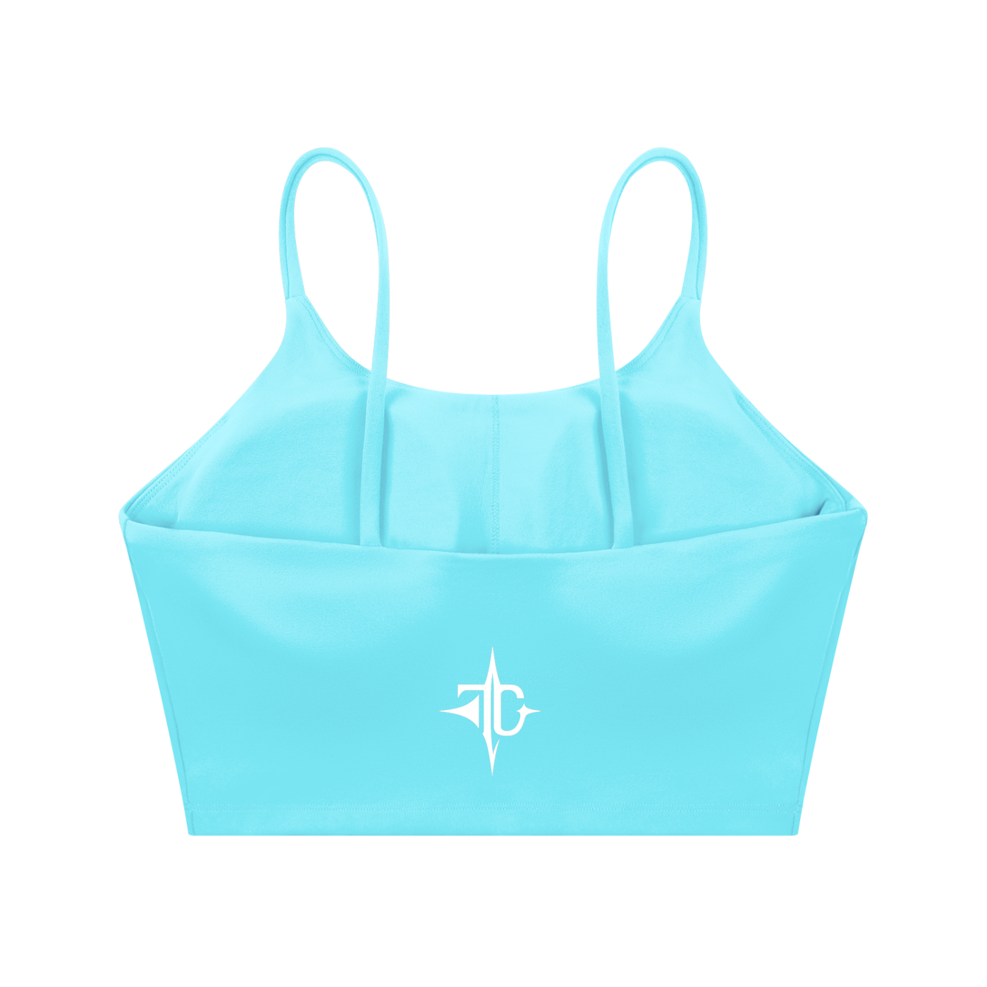 Spaghetti Strap Yoga Sports Bra flat view — TRILLY CLUB streetwear