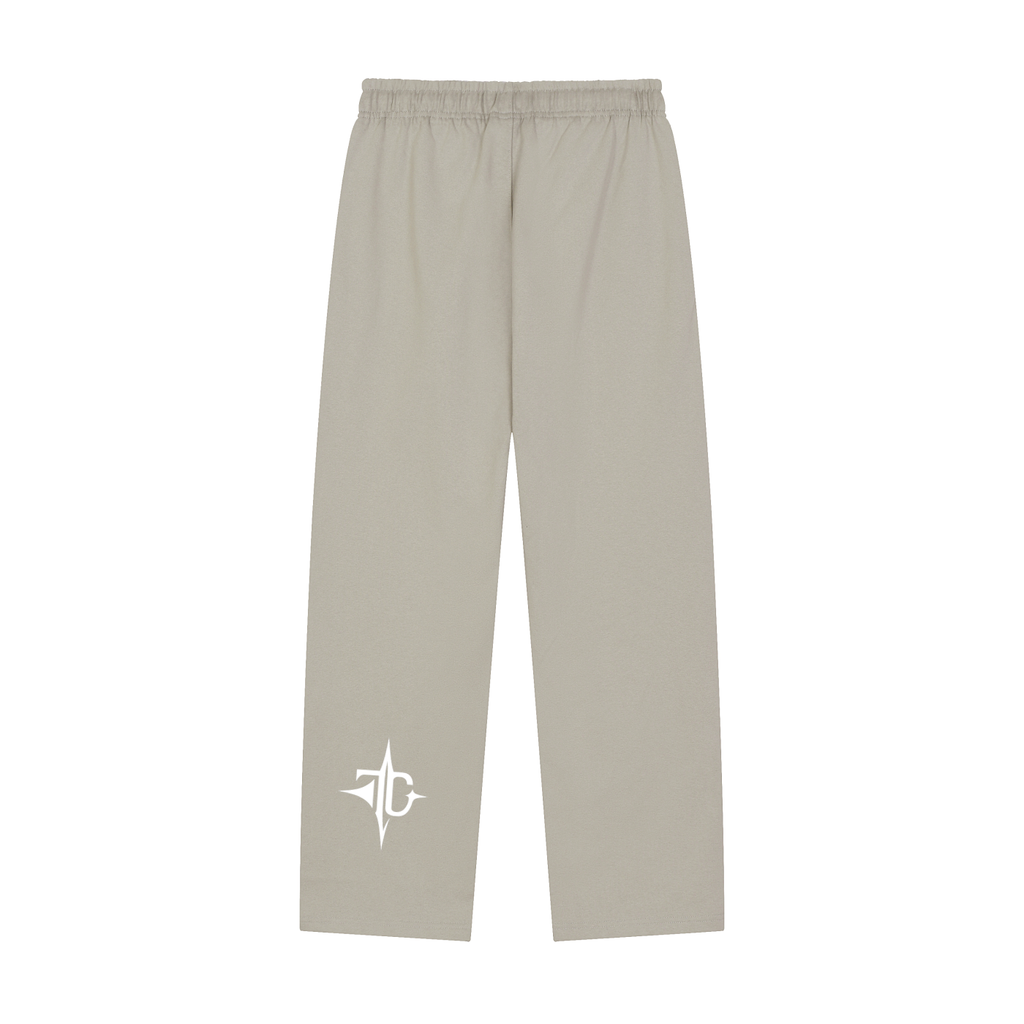 Solid Color Straight-Leg Sweatpants