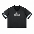 Taped Mesh T-Shirt front view — TRILLY CLUB streetwear