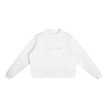 Essential Fleece Mock-Neck Crew Sweatshirt detail view — TRILLY CLUB streetwear